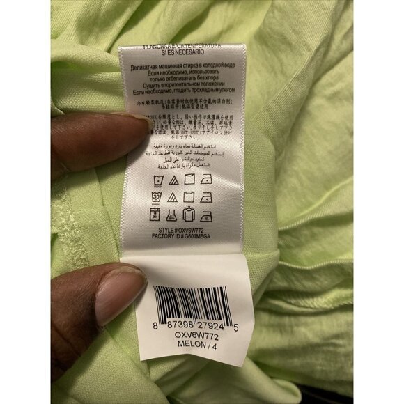 NWT BCBGeneration Womens Sz 4 Melon One Shoulder Ruffle Hem Belted Mini Dress - Picture 8 of 9